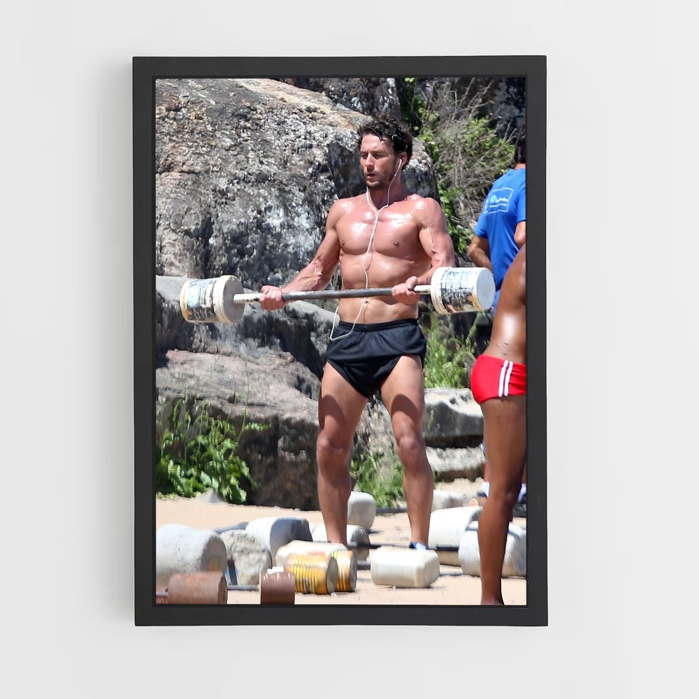 Poster Hugh à la Plage – affiche Judo (vue 2)